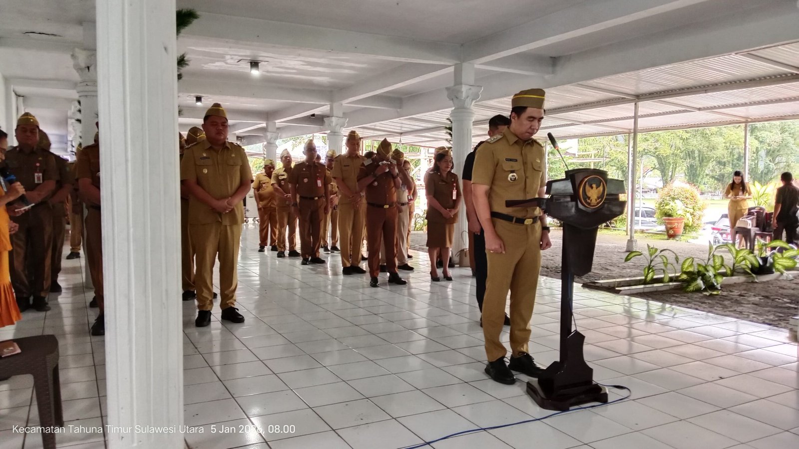 Bupati Michael Thungari Pimpin Apel Perdana ASN Pemkab Sangihe Tahun Kerja 2026