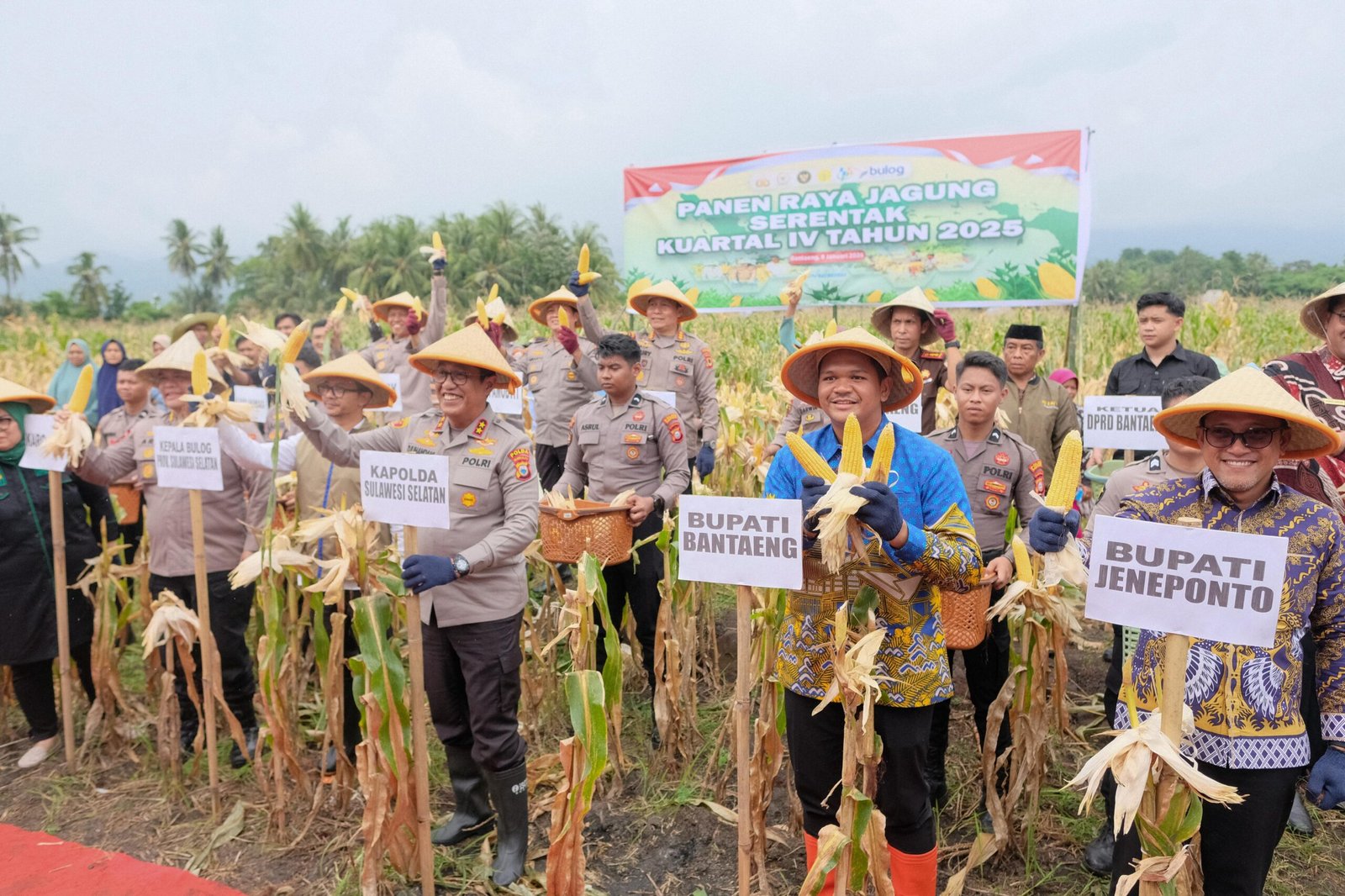 Bupati Bantaeng Dampingi Kapolda Sulsel Hadiri Panen Raya Jagung Serentak Kuartal I 2026