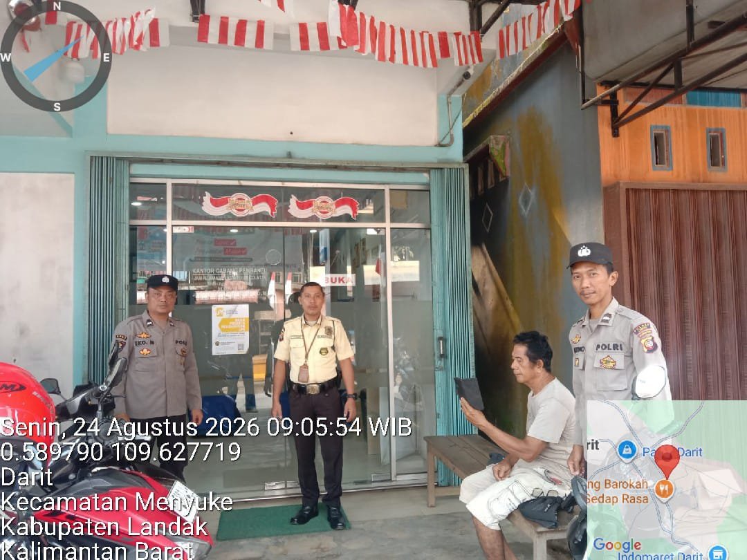 Patroli Siang Samapta Polsek Menyuke, Warga yang Santai Diberi Imbauan Kamtibmas.