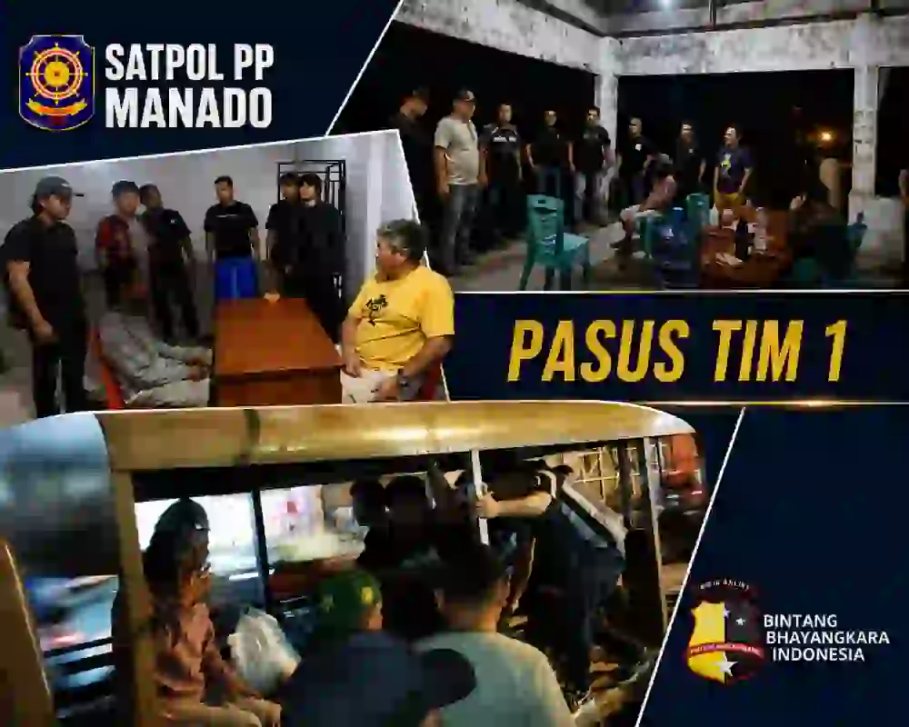 Satpol PP Manado Tindak Lanjuti Laporan Warga, Gelandangan dan ODGJ Diamankan dari Area Pertokoan Paal 2.