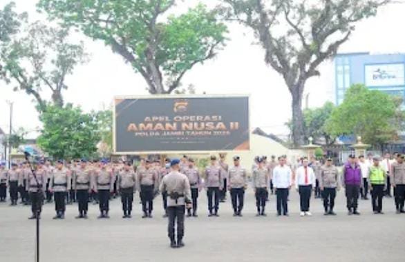 Apel Aman Nusa II 2026, Polda Jambi Perkuat Kesiapsiagaan Penanggulangan Karhutla.
