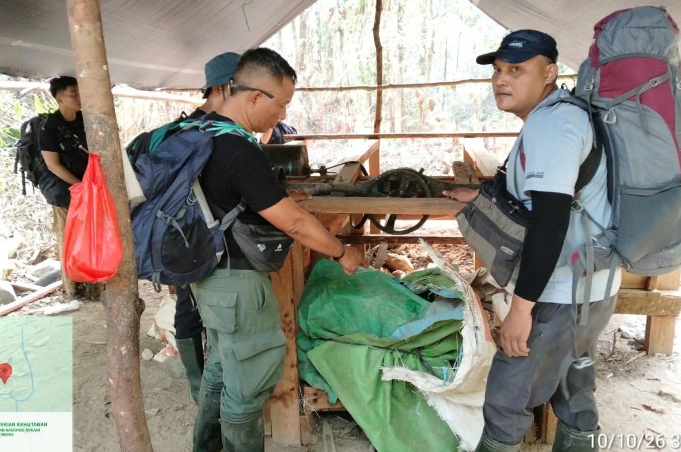 Polda Sulut Bongkar Tambang Emas Ilegal di Taman Nasional Bogani, Temukan 27 Lubang Tambang dan 19 Tromol Besar.