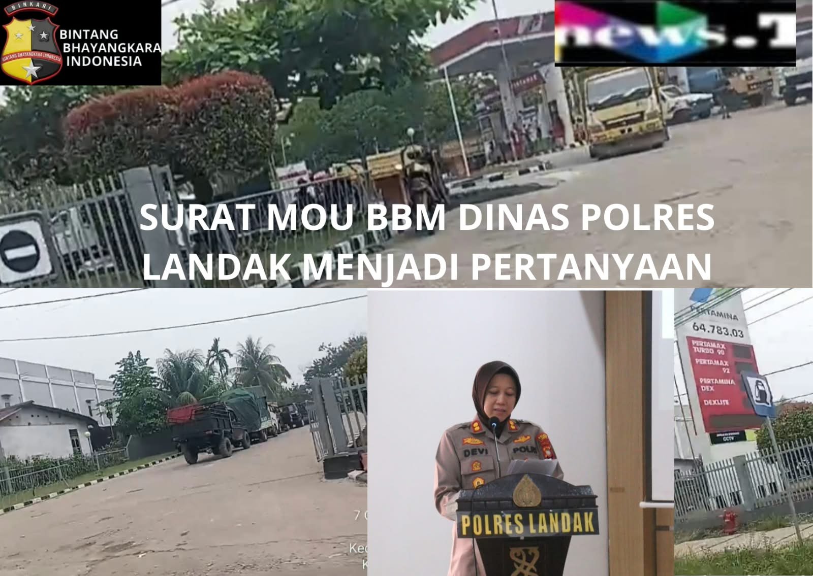 SURAT MOU PENITIPAN BBM DINAS POLRES LANDAK POLDA KALBAR DI SPBU PULAU BENDU MENJADI PERTANYAAN DAN SOROTAN PUBLIK.
