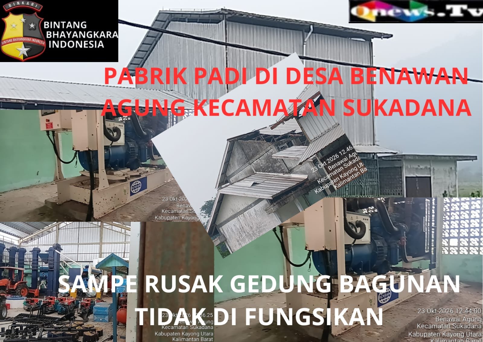 PABRIK PADI BENAWAN AGUNG TERBENGKALAI, PROYEK YANG DISEBUT BERNILAI Rp25 MILIAR JADI SOROTAN PUBLIK.